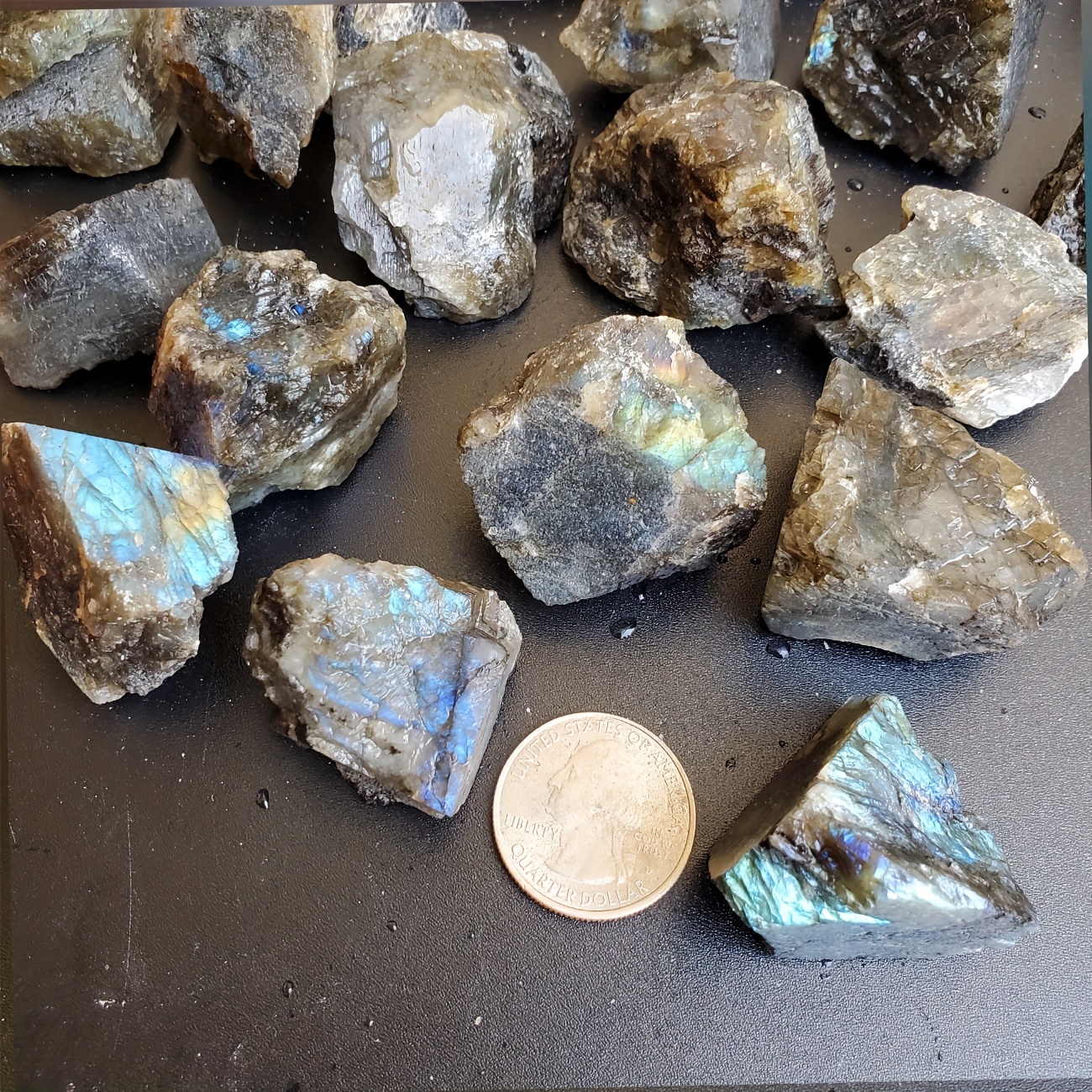 Labradorite Rough Stones Raw Healing Crystals Aromatherapy Diffuser